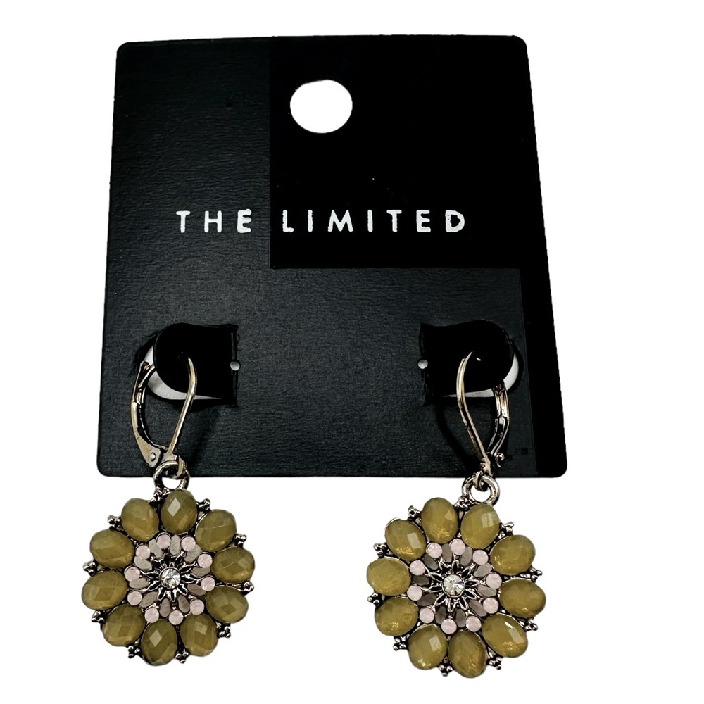The Limited Retro Green Flowers Multi Layer Earrings💕